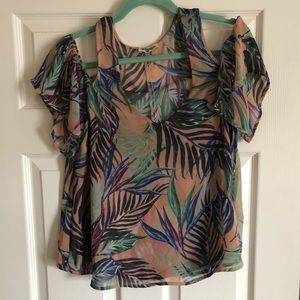 SHOW ME YOUR MUMU cold shoulder XS blouse
